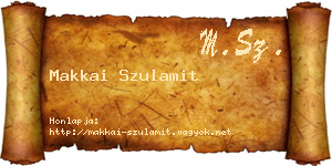 Makkai Szulamit névjegykártya